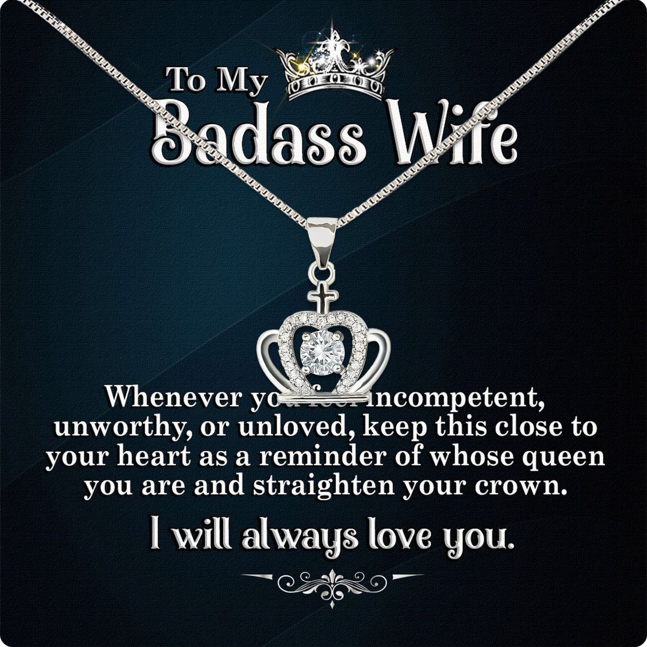 Wife Necklace: Because She Holds Your Heart