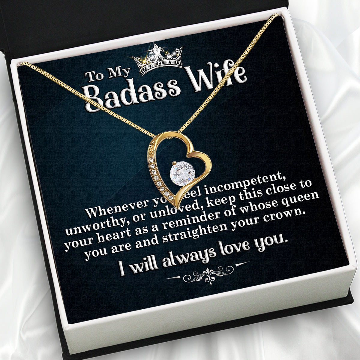 Wife Necklace: Because She Holds Your Heart