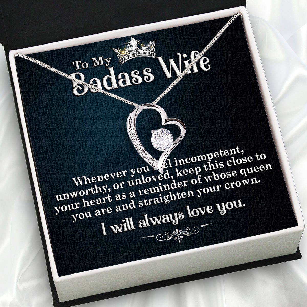 Wife Necklace: Because She Holds Your Heart