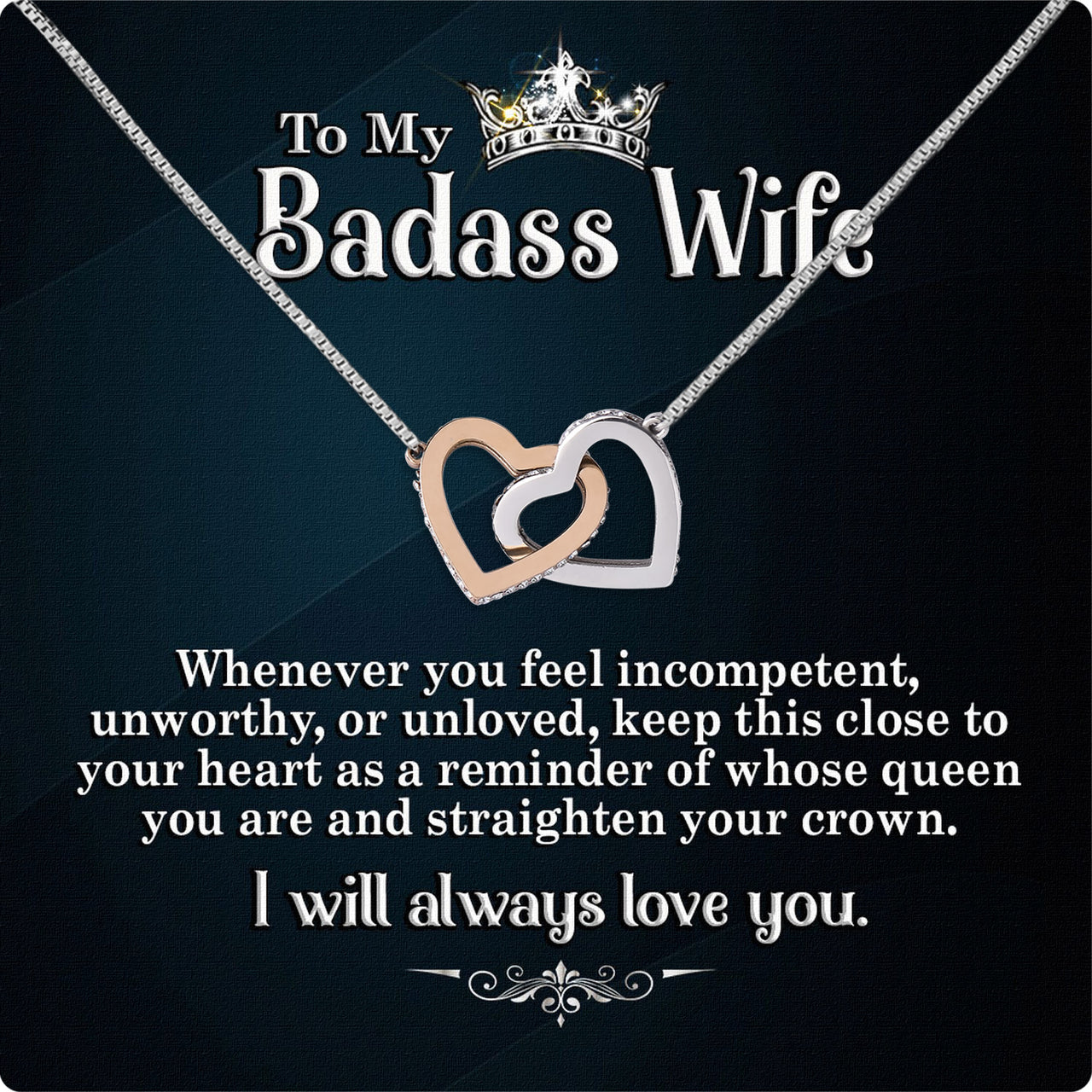 Wife Necklace: Because She Holds Your Heart