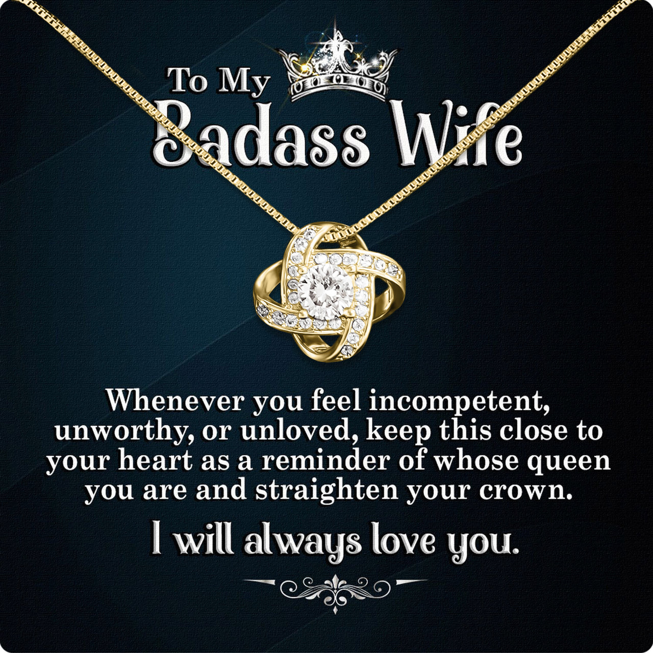 Wife Necklace: Because She Holds Your Heart