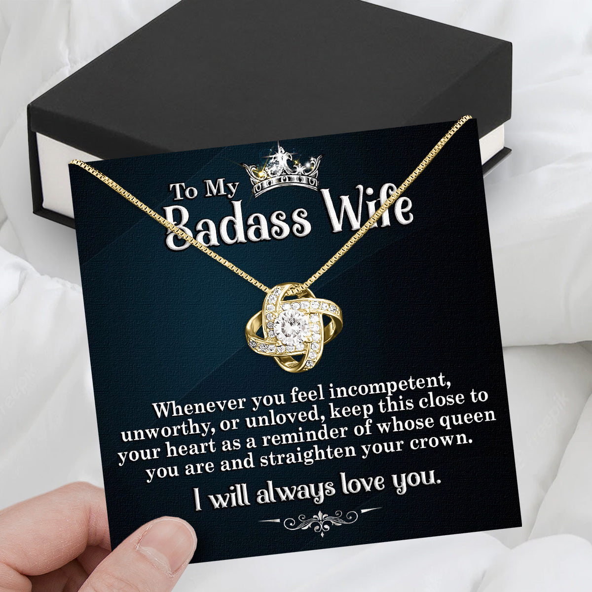 Wife Necklace: Because She Holds Your Heart