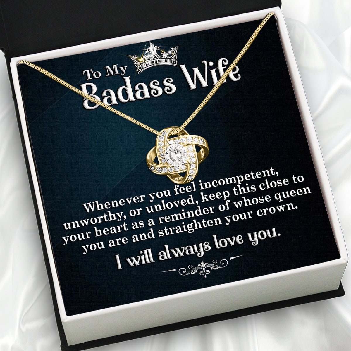 Wife Necklace: Because She Holds Your Heart