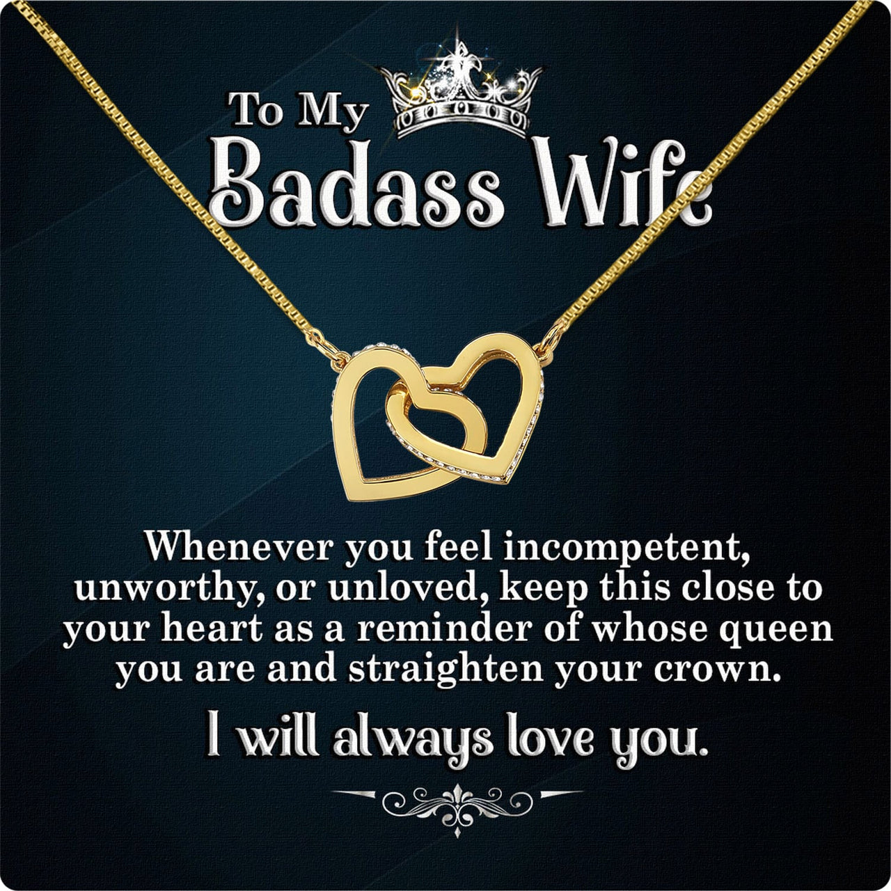 Wife Necklace: Because She Holds Your Heart