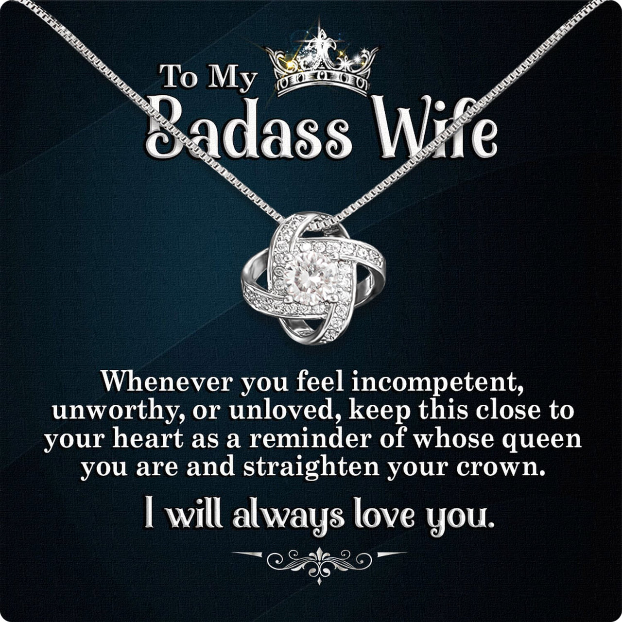 Wife Necklace: Because She Holds Your Heart