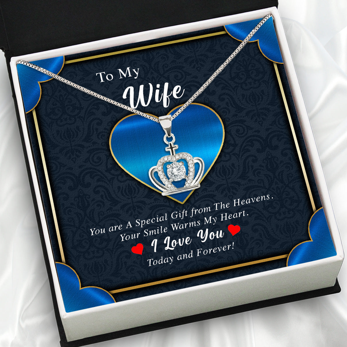 Wife Necklace: Because She Holds Your Heart