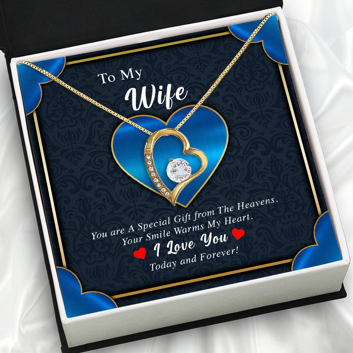 Wife Necklace: Because She Holds Your Heart