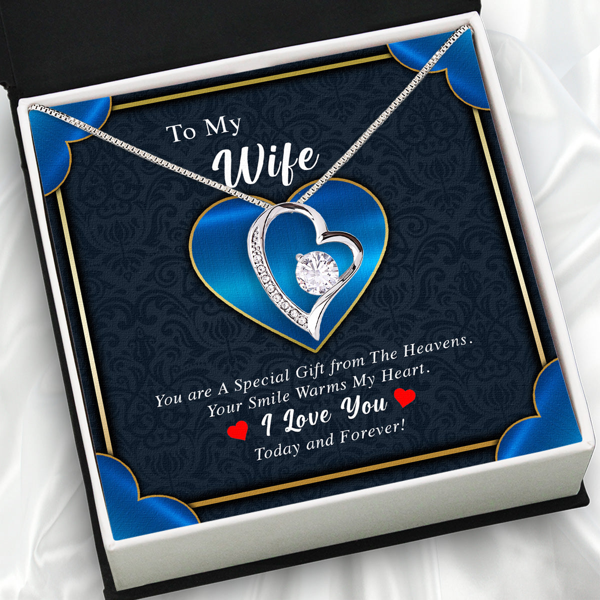 Wife Necklace: Because She Holds Your Heart