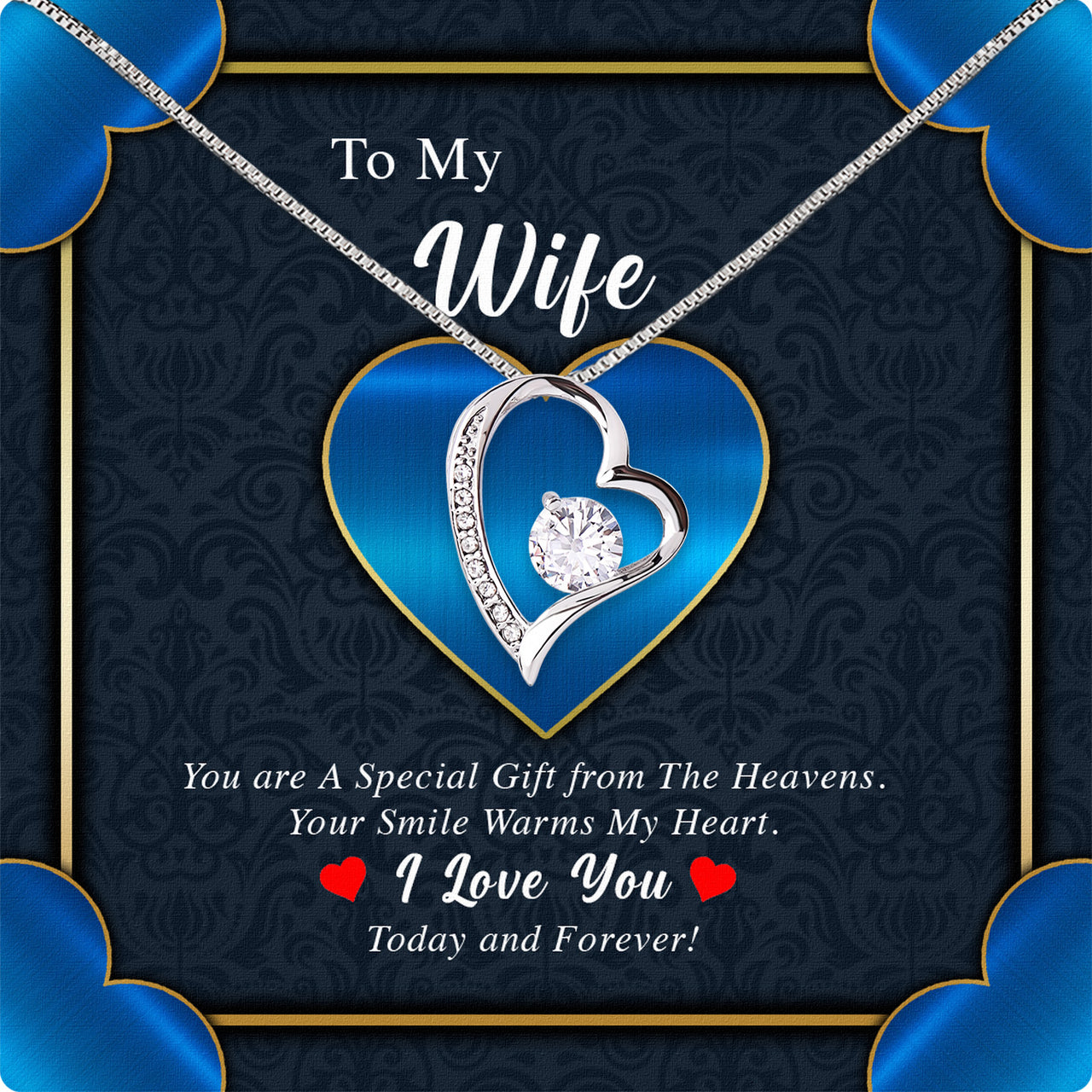 Wife Necklace: Because She Holds Your Heart