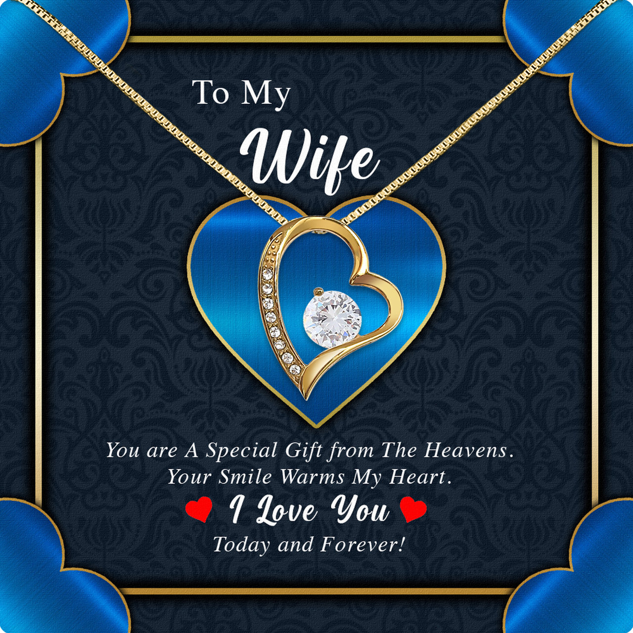 Wife Necklace: Because She Holds Your Heart