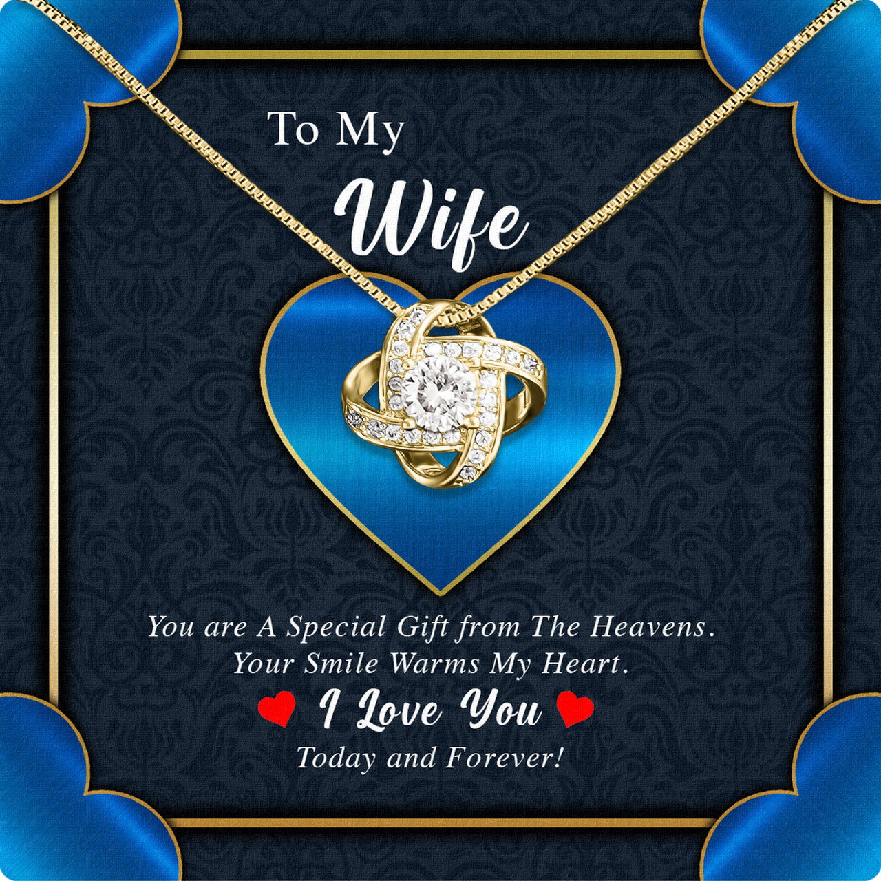 Wife Necklace: Because She Holds Your Heart