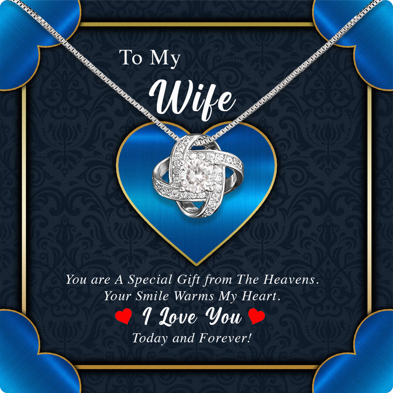 Wife Necklace: Because She Holds Your Heart