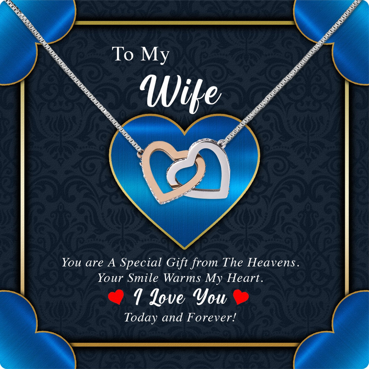 Wife Necklace: Because She Holds Your Heart