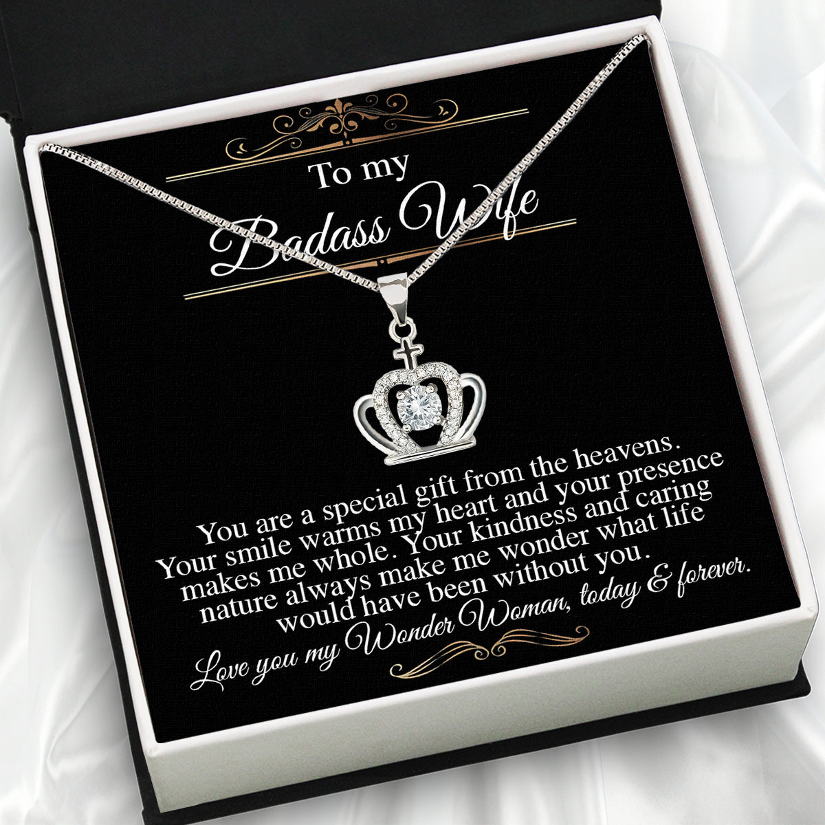 Wife Necklace: Because She Holds Your Heart