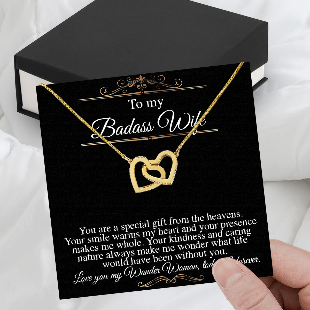 Wife Necklace: Because She Holds Your Heart