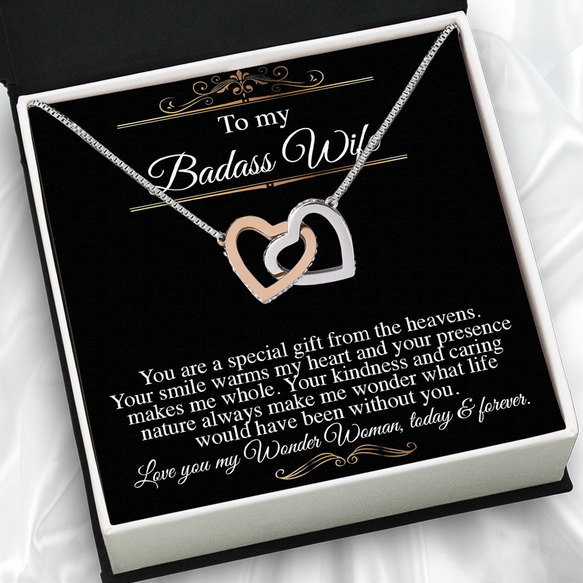 Wife Necklace: Because She Holds Your Heart