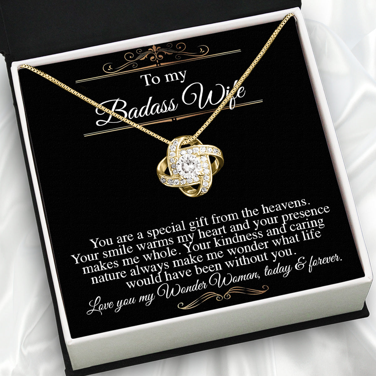 Wife Necklace: Because She Holds Your Heart