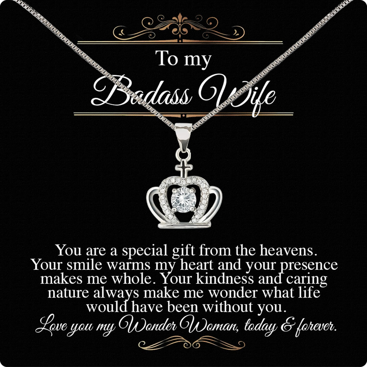 Wife Necklace: Because She Holds Your Heart