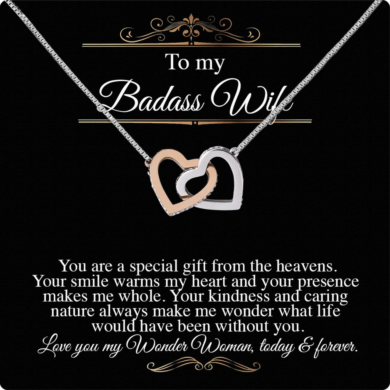 Wife Necklace: Because She Holds Your Heart