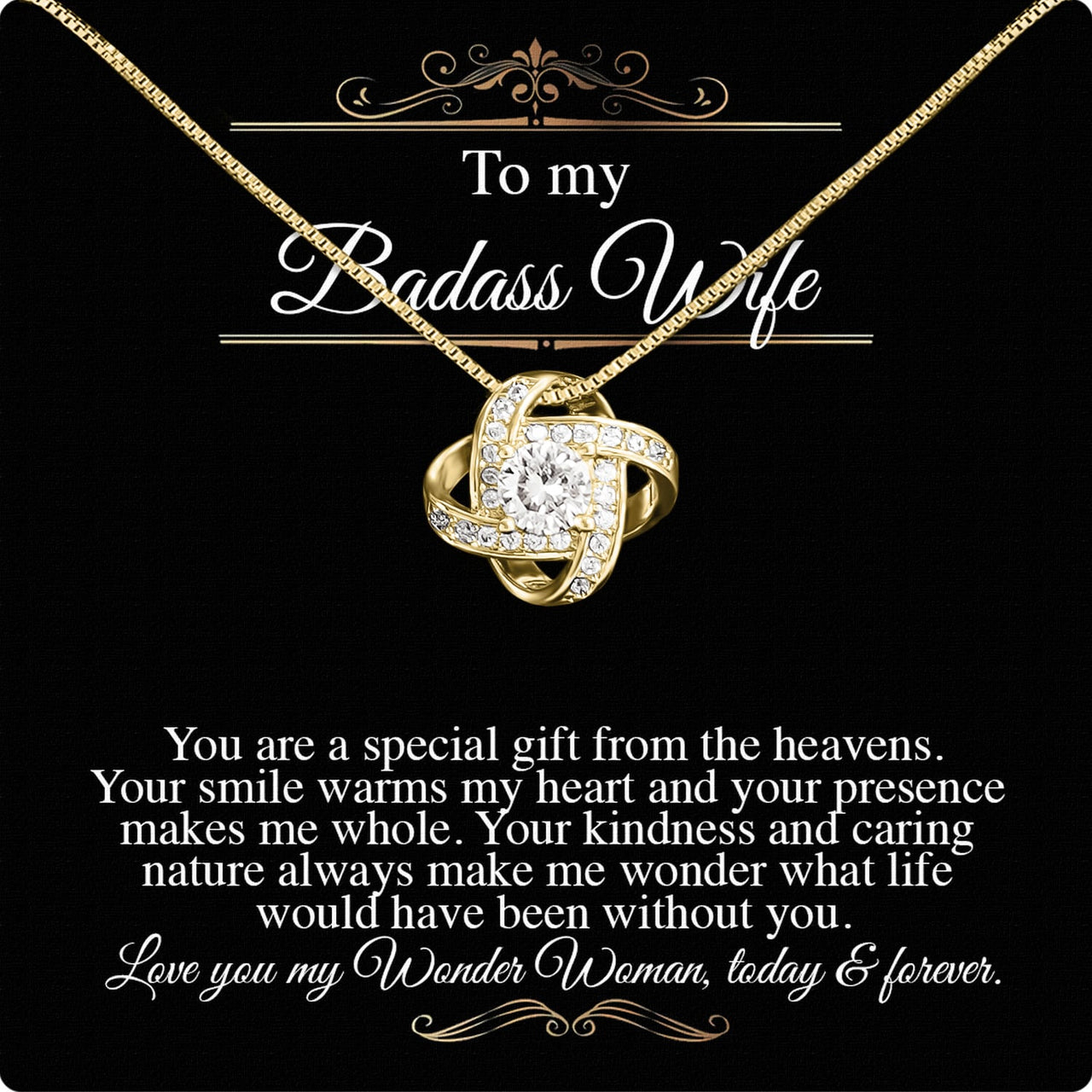 Wife Necklace: Because She Holds Your Heart