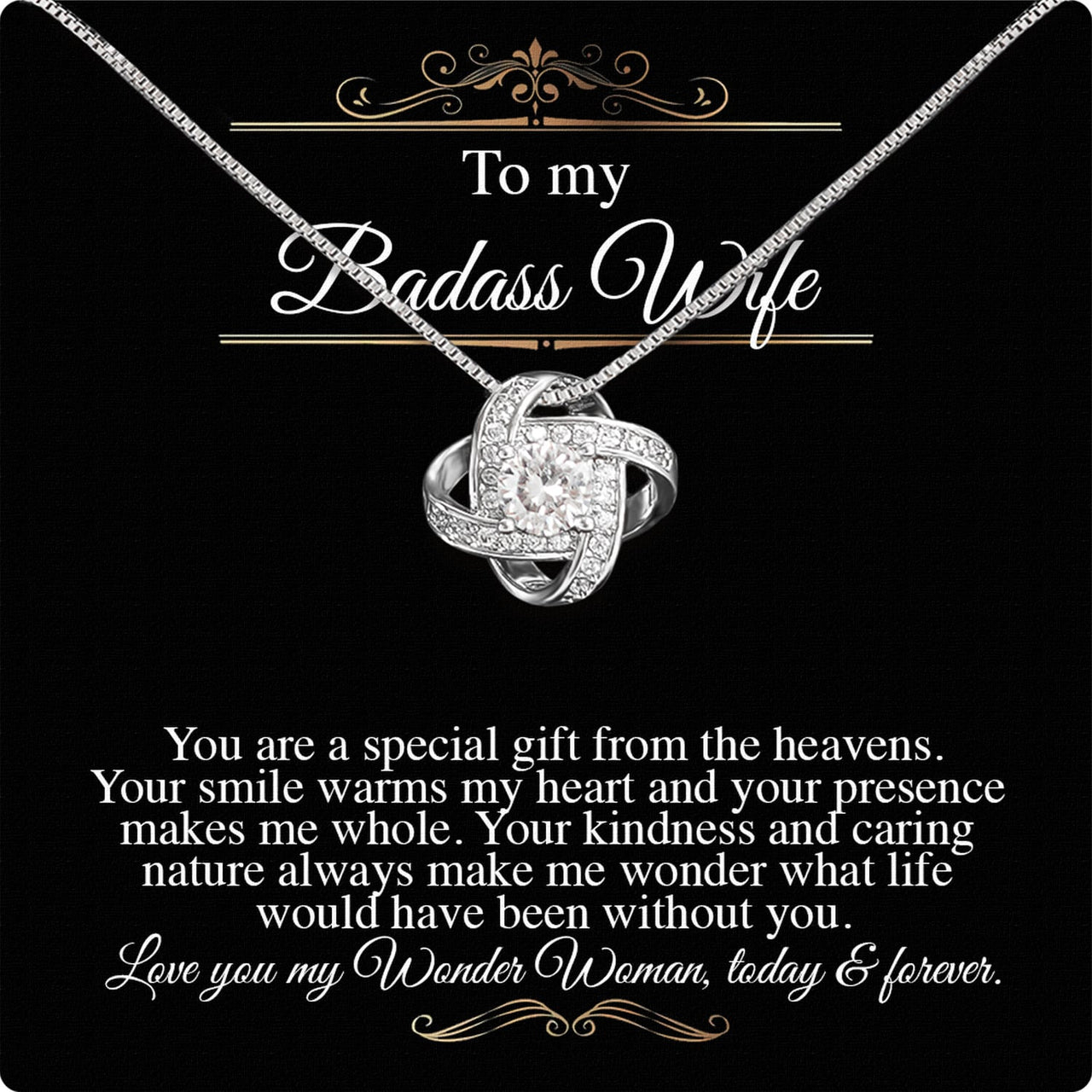 Wife Necklace: Because She Holds Your Heart