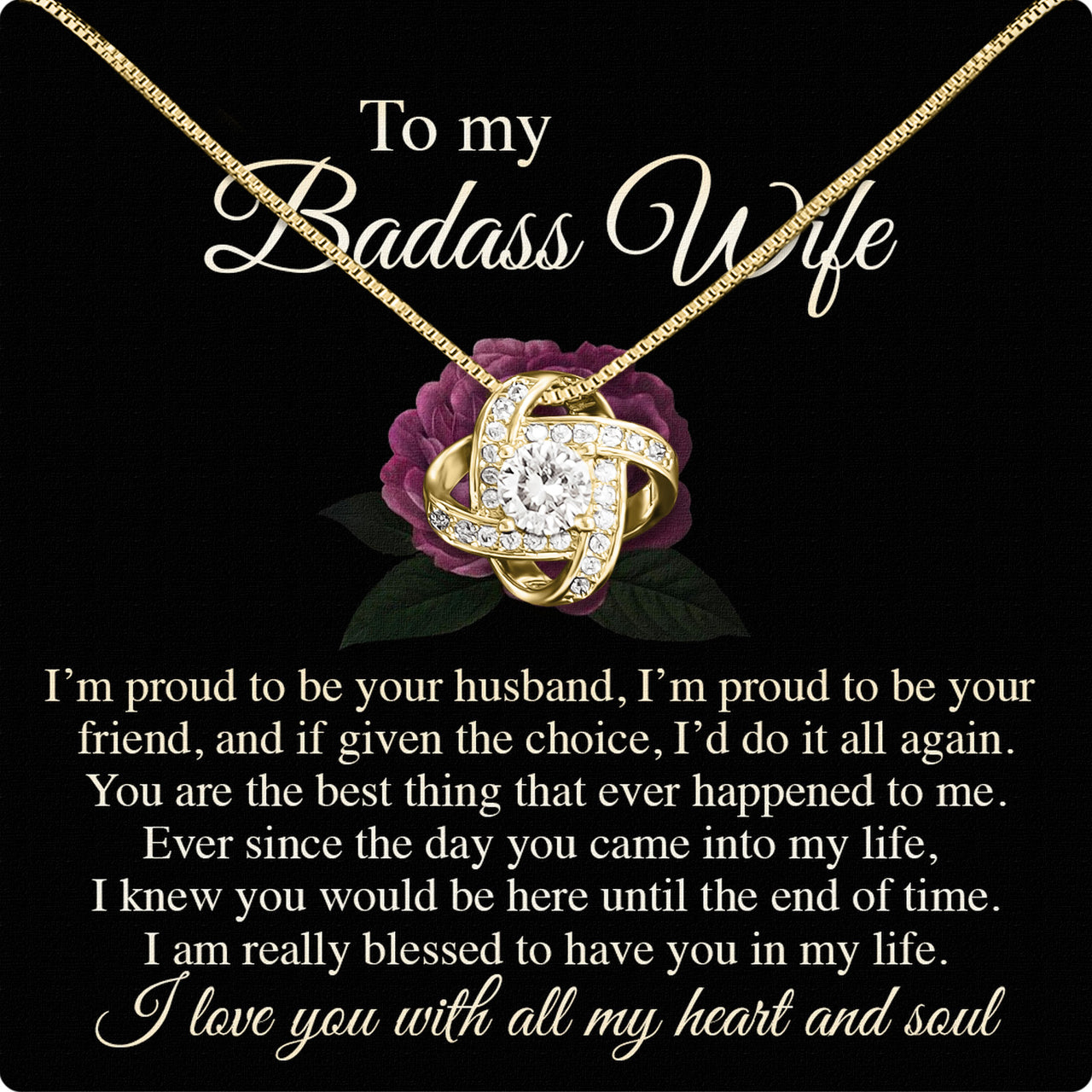 Wife Necklace: Because She Holds Your Heart