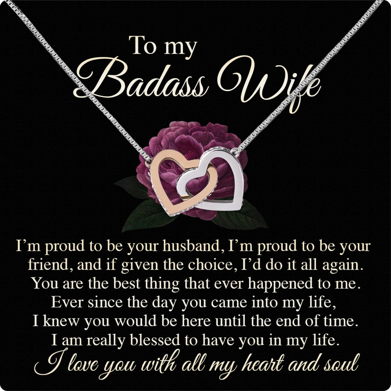 Wife Necklace: Because She Holds Your Heart