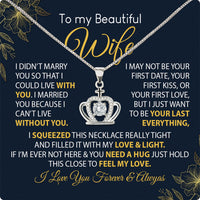 Thumbnail for Wife Necklace: Because She Holds Your Heart