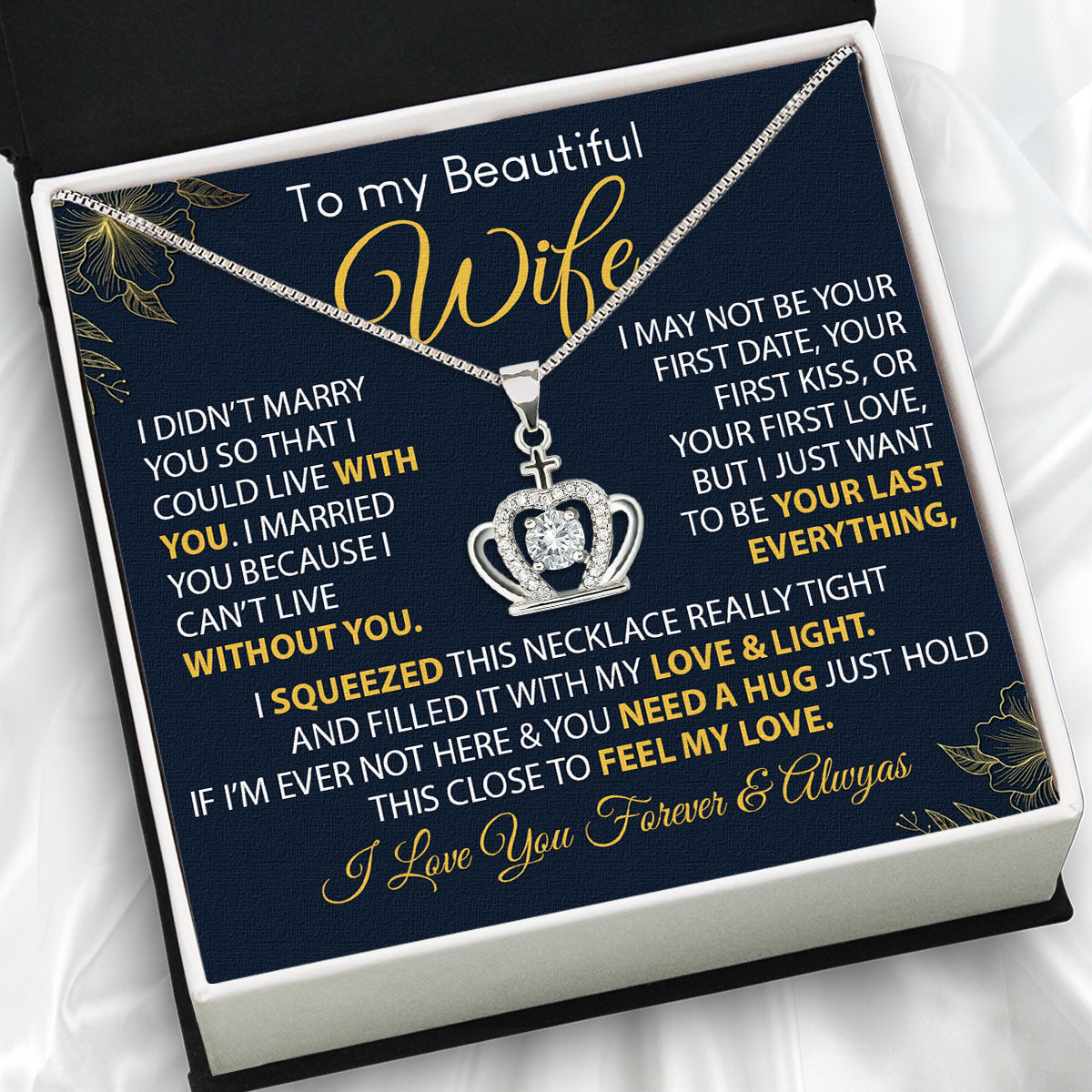 Wife Necklace: Because She Holds Your Heart