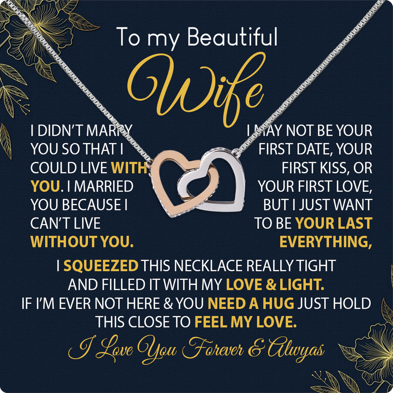 Wife Necklace: Because She Holds Your Heart