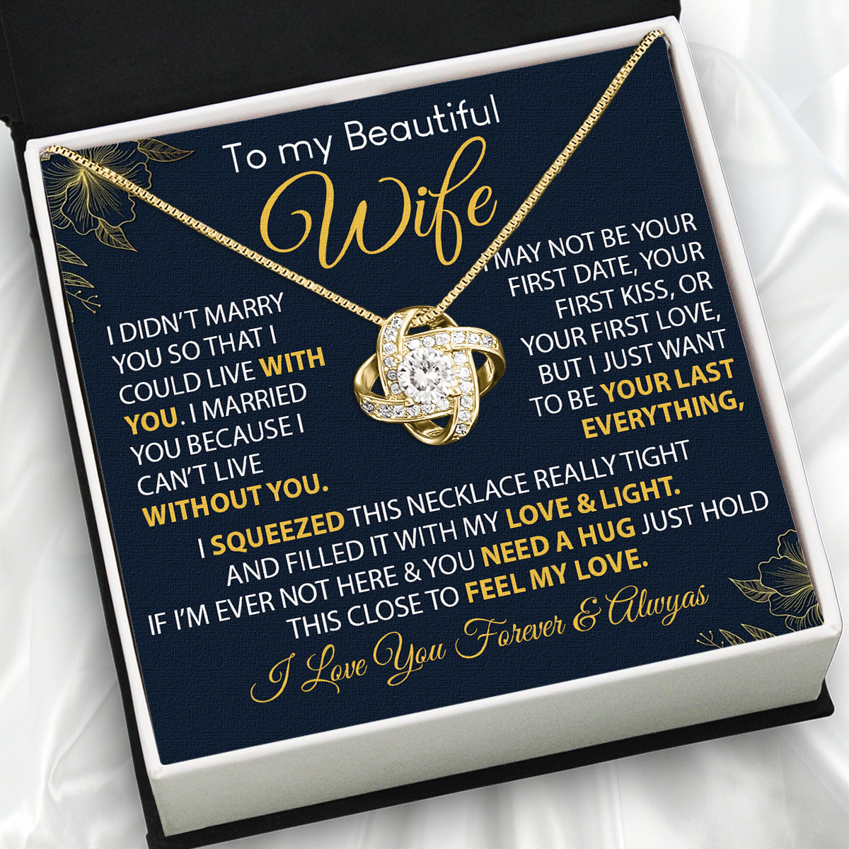 Wife Necklace: Because She Holds Your Heart