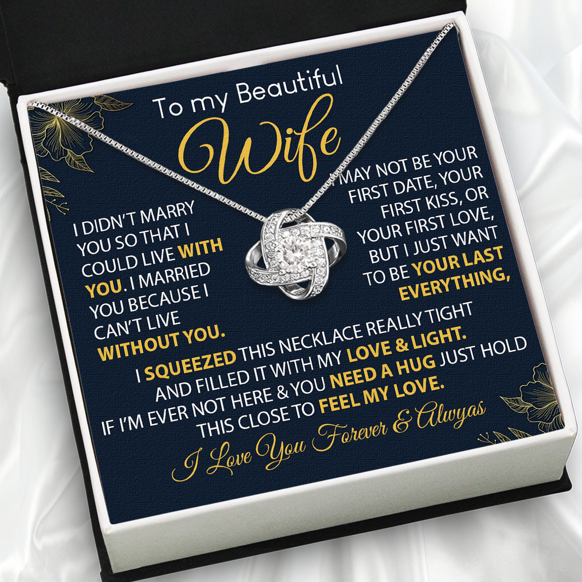 Wife Necklace: Because She Holds Your Heart