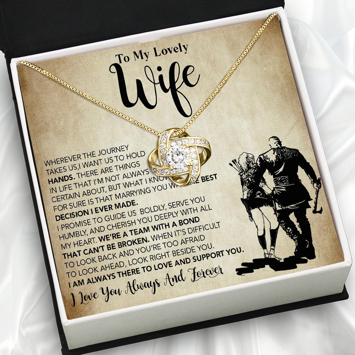 Wife Necklace: Because She Holds Your Heart