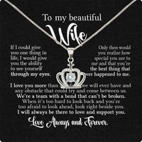 Thumbnail for Wife Necklace: Because She Holds Your Heart