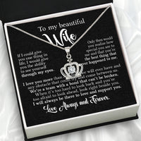 Thumbnail for Wife Necklace: Because She Holds Your Heart