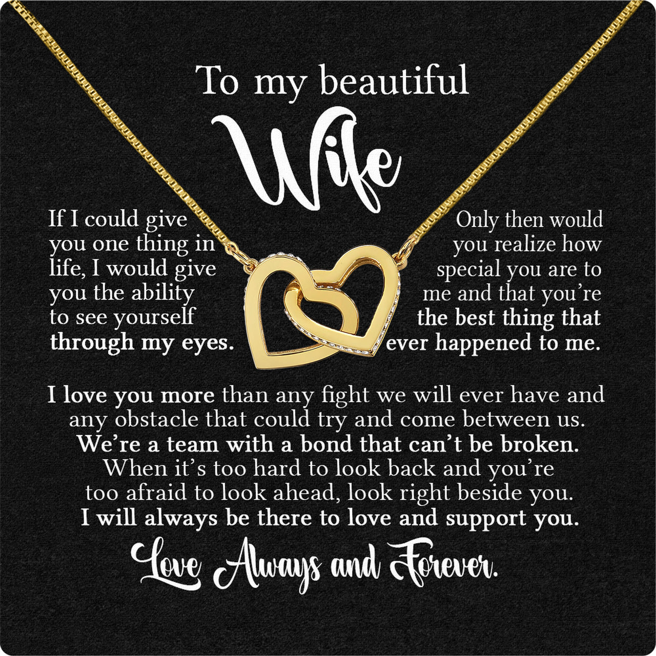 Wife Necklace: Because She Holds Your Heart