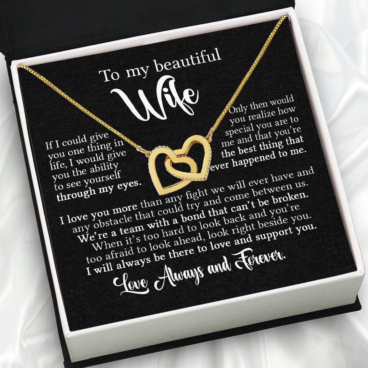 Wife Necklace: Because She Holds Your Heart