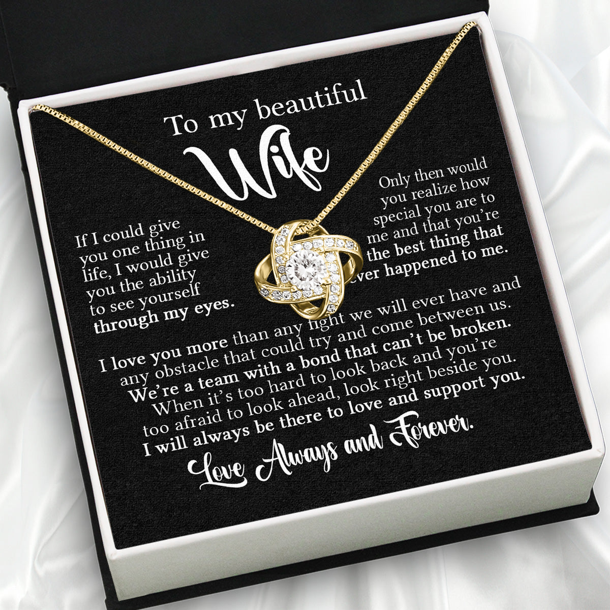 Wife Necklace: Because She Holds Your Heart