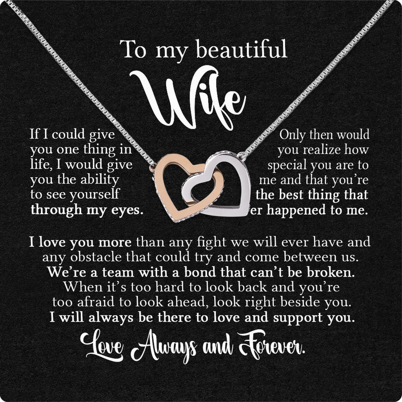 Wife Necklace: Because She Holds Your Heart