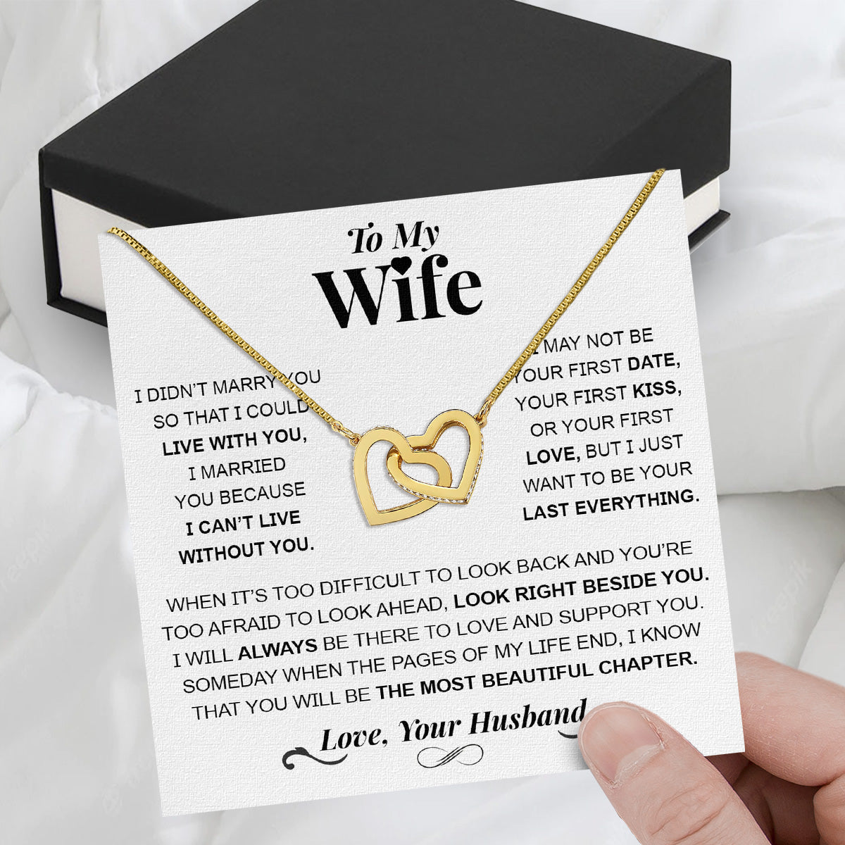 Wife Necklace: Because She Holds Your Heart