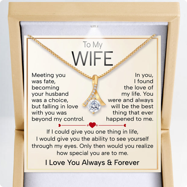 Wife Necklace With Heartfelt Message - Unique Jewelry For Wife - Falling In Love