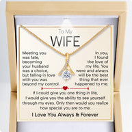 Wife Necklace With Heartfelt Message - Unique Jewelry For Wife - Falling In Love