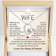 Wife Necklace With Heartfelt Message - Unique Jewelry For Wife - Falling In Love