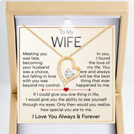 Wife Necklace With Heartfelt Message - Unique Jewelry For Wife - Falling In Love