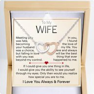 Wife Necklace With Heartfelt Message - Unique Jewelry For Wife - Falling In Love