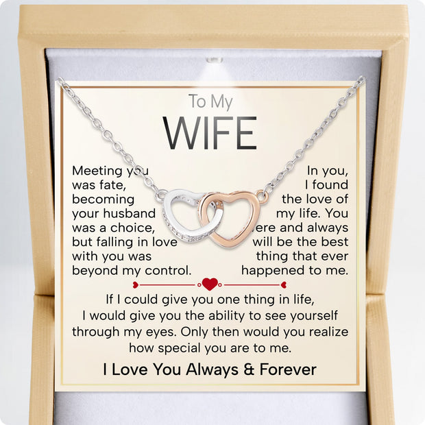 Wife Necklace With Heartfelt Message - Unique Jewelry For Wife - Falling In Love