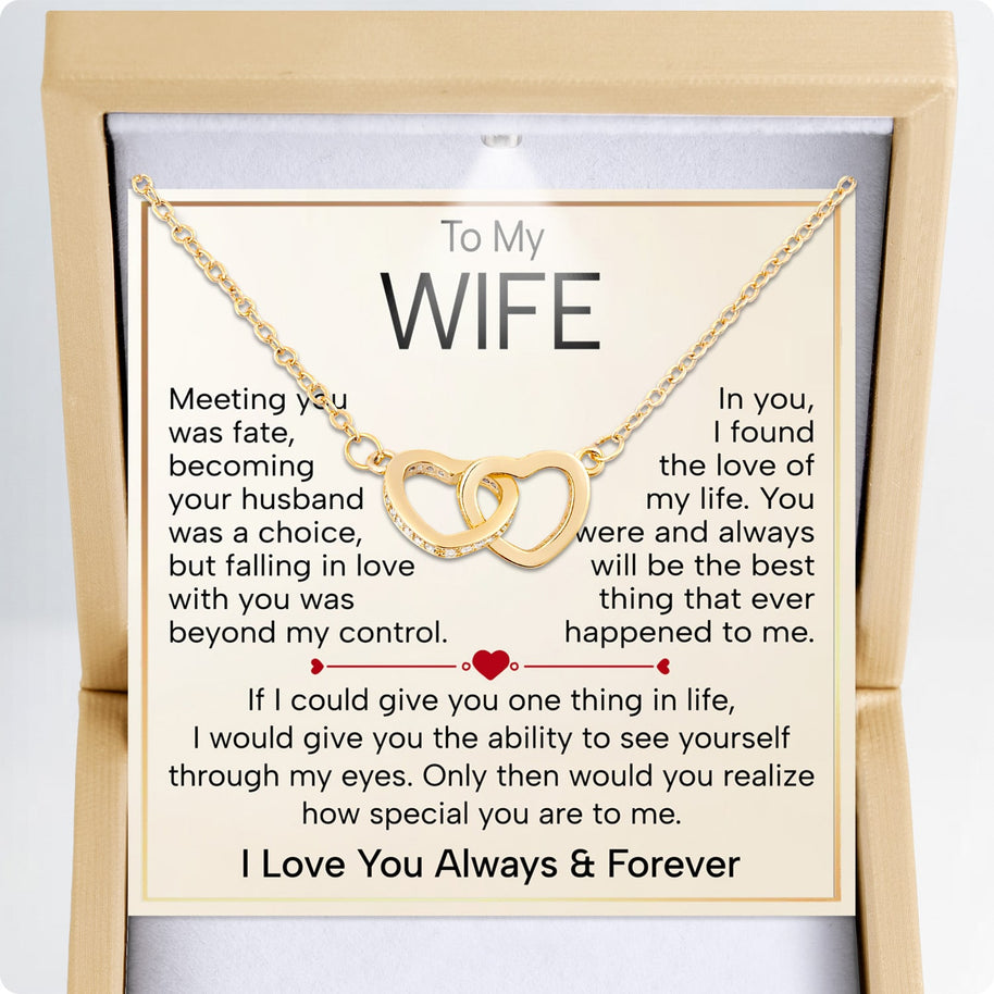 Wife Necklace With Heartfelt Message - Unique Jewelry For Wife - Falling In Love