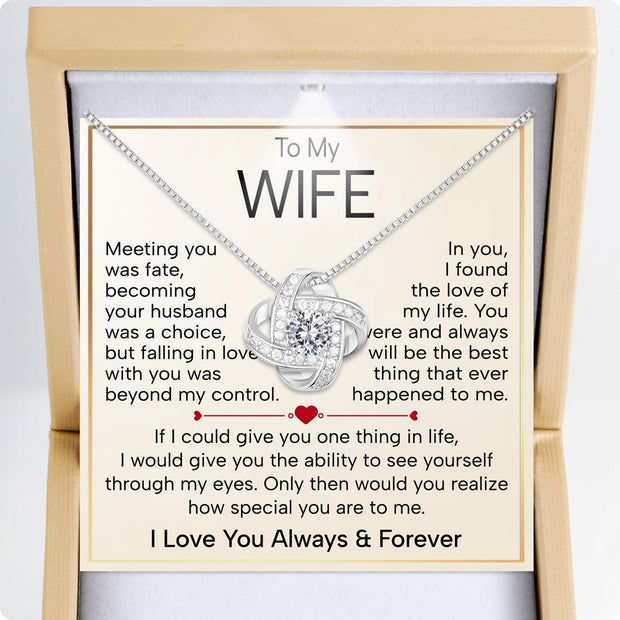 Wife Necklace With Heartfelt Message - Unique Jewelry For Wife - Falling In Love