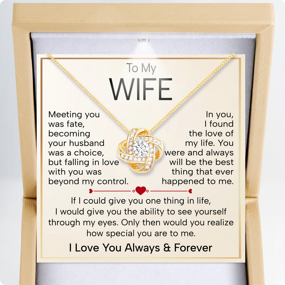 Wife Necklace With Heartfelt Message - Unique Jewelry For Wife - Falling In Love