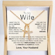 Wife Cross Necklace With Heartfelt Message - Unique Jewelry For Wife - Forever and Always
